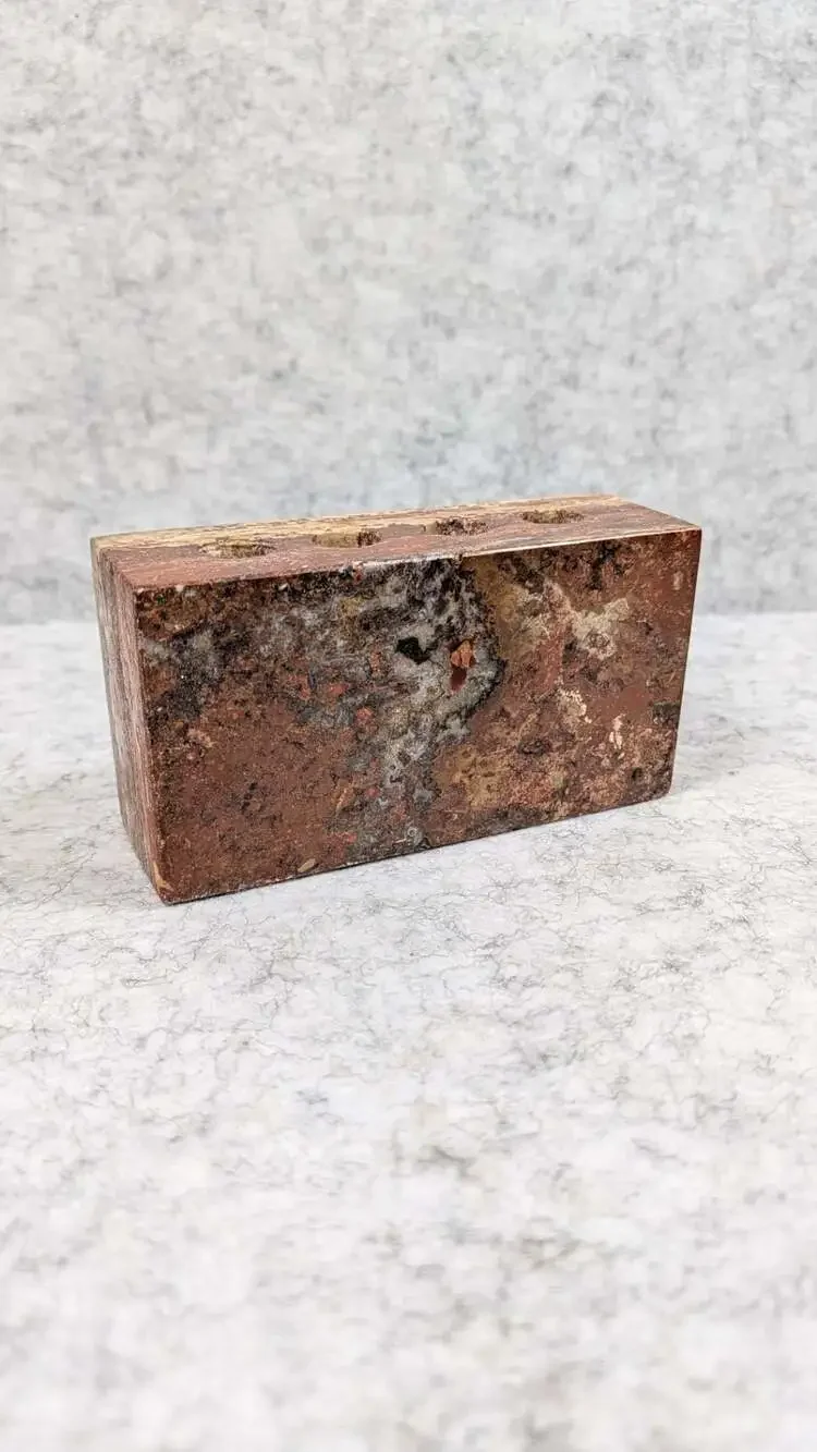 Waterstone Inc Hand Crafted Dark Travertine Square Toothbrush Holder